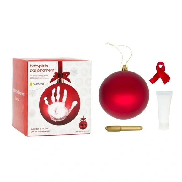 Pearhead Babyprints Ornament in Vibrant Red - Picture 3 of 7